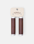 Temple Premium Leather Grips - Dark Brown
